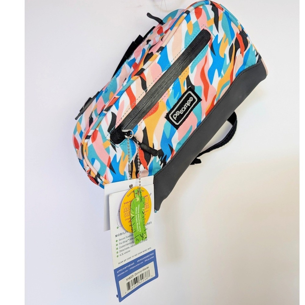 Po Campo Domino Handlebar Bike Bag Domino Waves Waterproof 4.3L NWT
